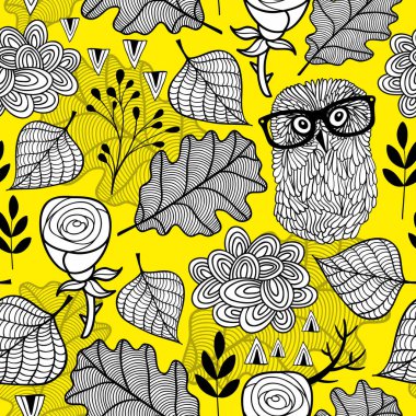 Sonbahar renkleri ile Seamless Modeli.