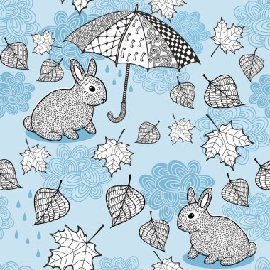 tavşan seamless modeli