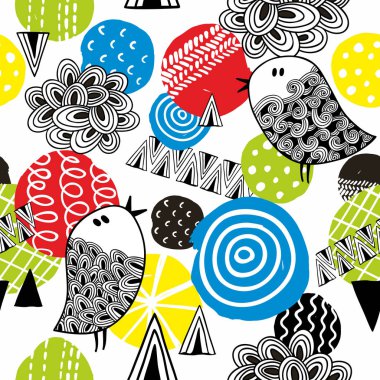 parlak tasarım öğeleri ile desen.