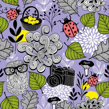 ladybugs ile Seamless Modeli 