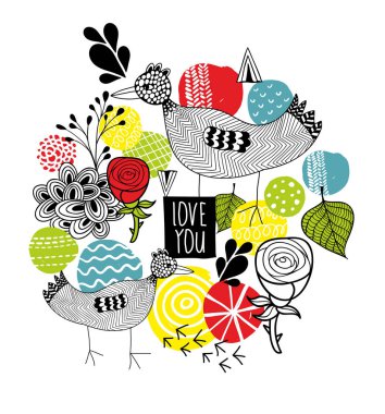 Kuşlar ile yaratıcı Yazdır