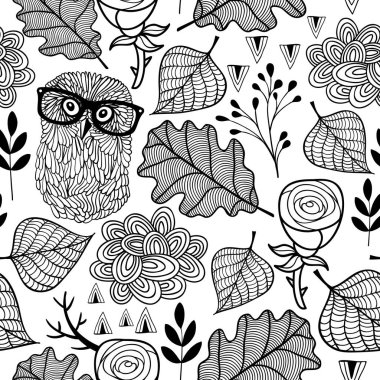 Orman hayvanları ile sorunsuz arka plan.