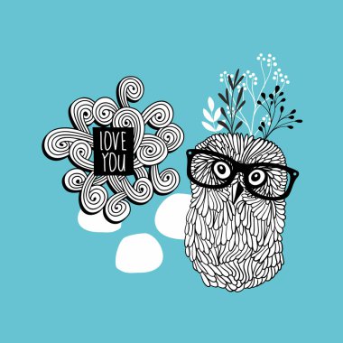 Çiçek baykuş yazdırma.