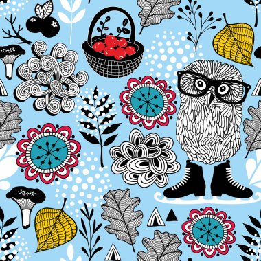  baykuş gözlük ile desen