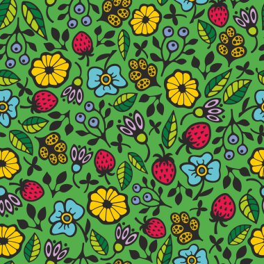 Bahçe çiçek ile Seamless Modeli