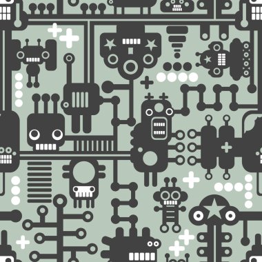 mini canavarlar ile arka plan. 