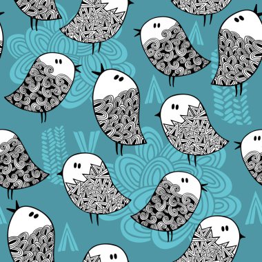 Kuşlarda kusursuz desen.