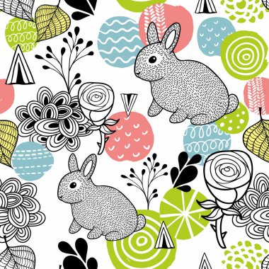 Tavşanlarla kusursuz desen.