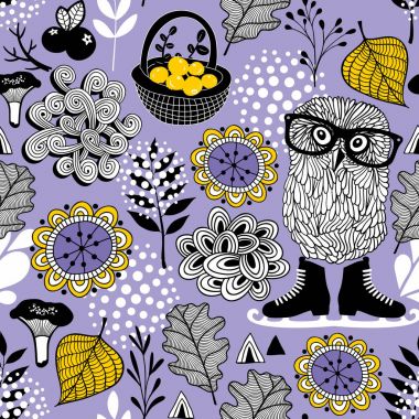 Orman yaşam seamless modeli.