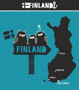 Yaratıcı Finlandiya illüstrasyon