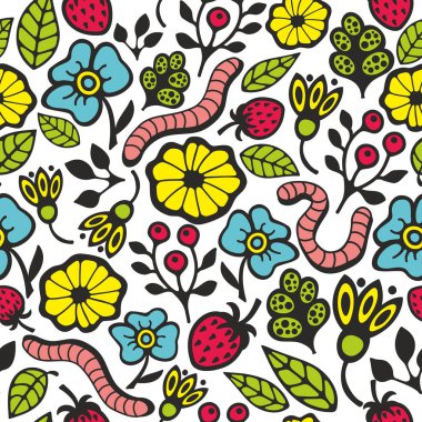 flora ve fauna ile Seamless Modeli