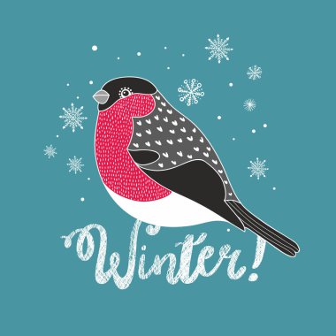 Doodle şakrak kuşu illuprintstration.