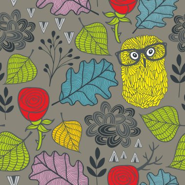 sonbahar elemanları ile desen