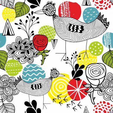 Seamless background with bright elements 