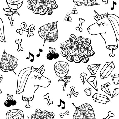 Ölü tek boynuzlu atlar ile Seamless Modeli