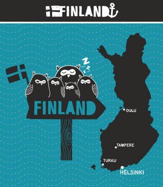 Yaratıcı Finlandiya illüstrasyon