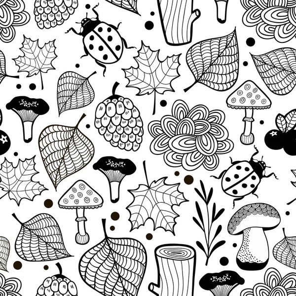 Seamless pattern with ladybugs — Wektor stockowy