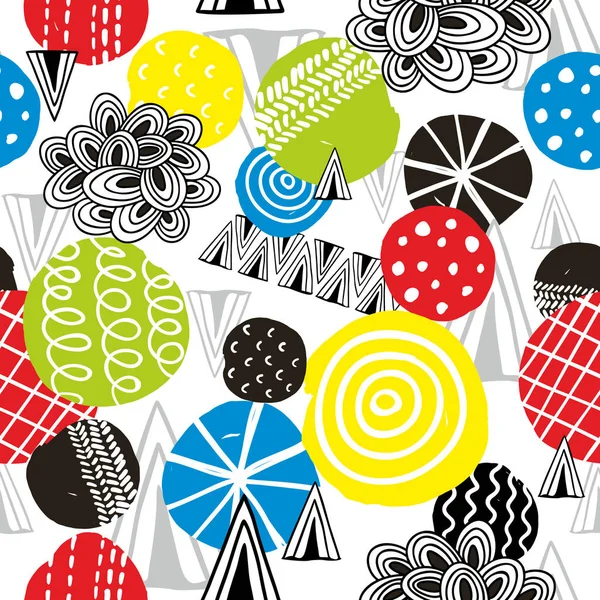 Seamless pattern with bright elements. — Stock Vector