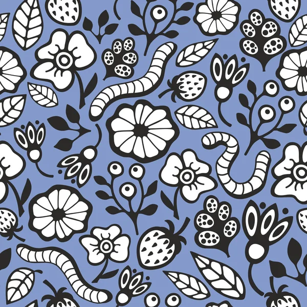 Solucanlarla sorunsuz arka plan.