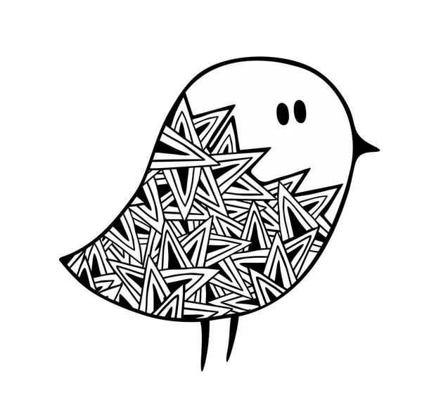 Pigeon stylisé Zentangle . — Image vectorielle