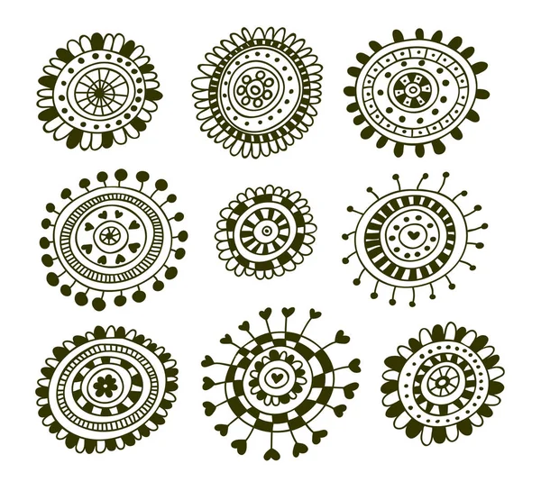 Set of doodle decorative elements. — Stock Vector