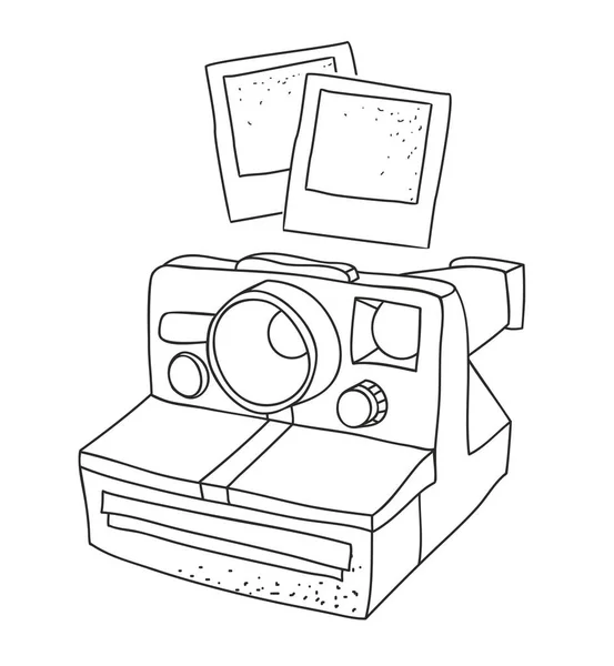 Old photo camera. — Stock Vector