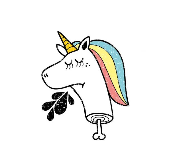 Icono de unicornio muerto — Vector de stock