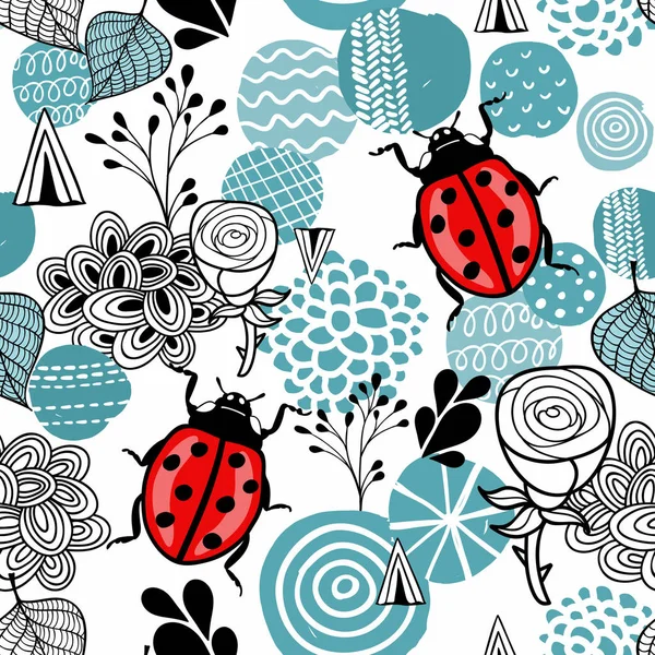 ladybugs ile Seamless Modeli 