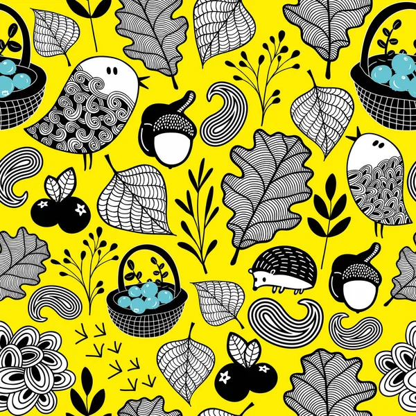 Sonbahar elemanları ile duvar kağıdı deseni