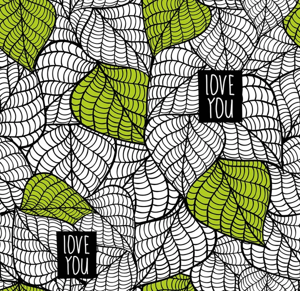 Doğal yaprakları ile Seamless Modeli.