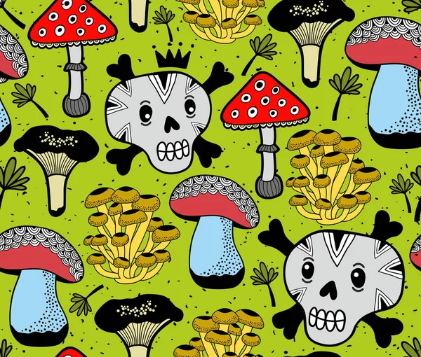 Seamless pattern with skulls — Stock Illustration Seamless pattern with skulls Stock Illustration