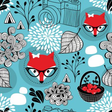 Flora ve fauna arka plan.