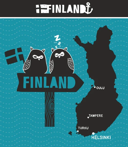 Kreatív Finnország illusztráció — Stock Vector