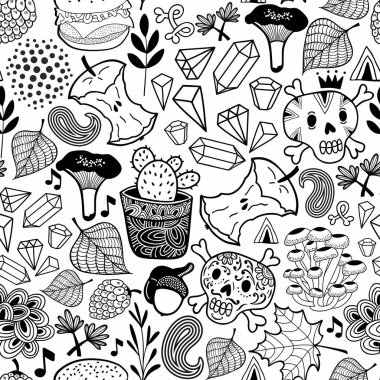 Kafatasları ile kusursuz desen 