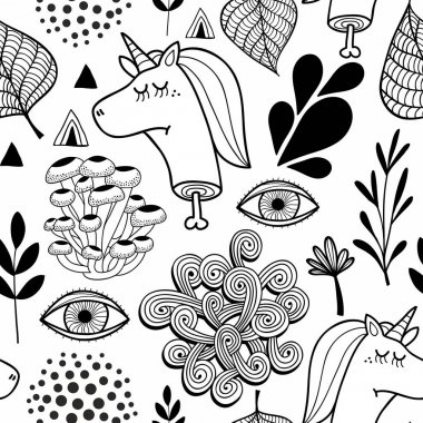 Siyah ve beyaz kusursuz desen 