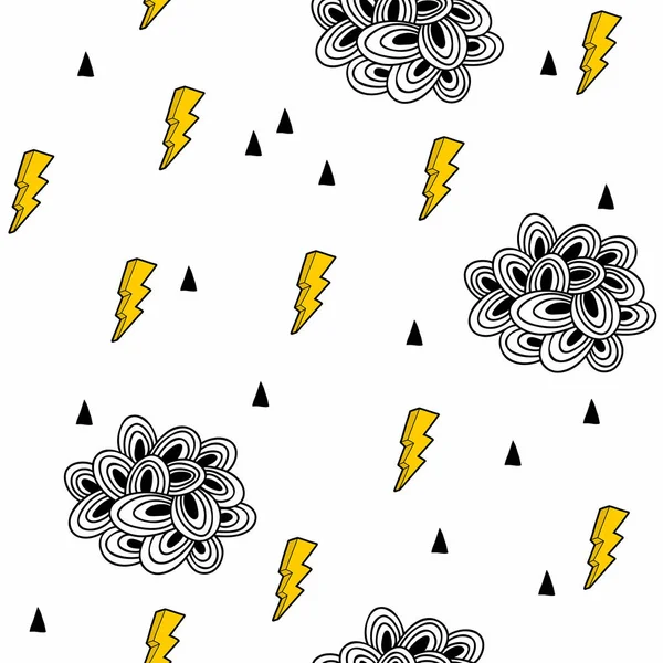 Cloudly sky seamless pattern. — Stock Vector