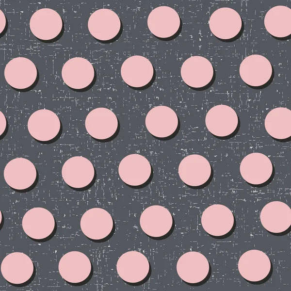 創造的なシームレス パターン グレーとピンク色の水玉 無限の壁紙ベクター — ストックベクタ