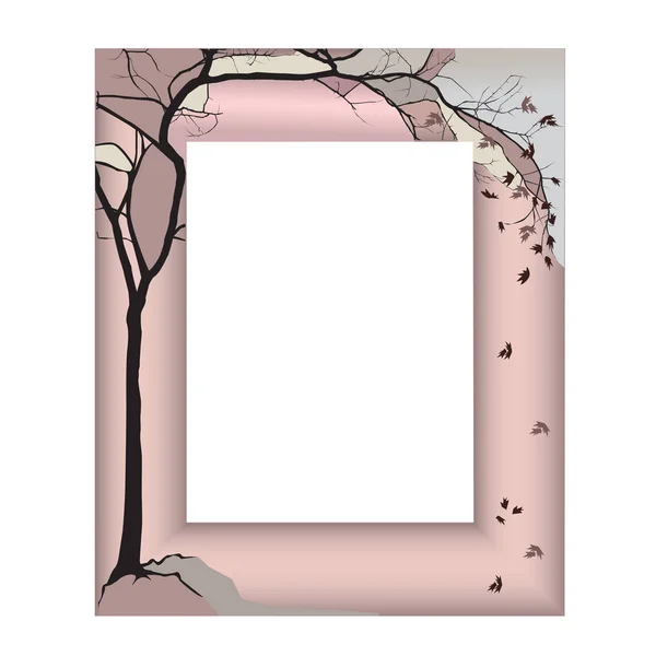 Frame - de vliegende herfstesdoorn — Stockvector