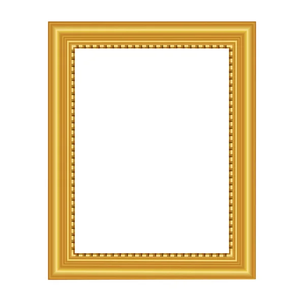 Marco decorativo de color dorado — Archivo Imágenes Vectoriales