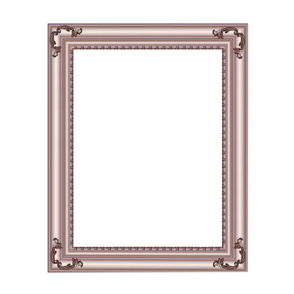 Decorative frame of silvery color — Stock Vector