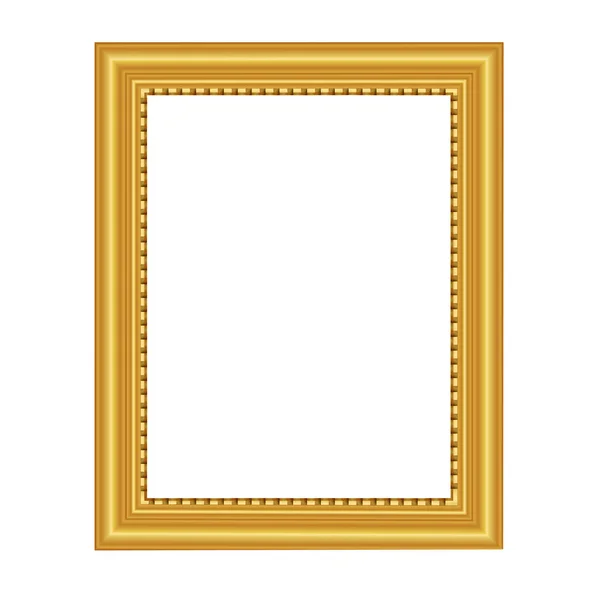Decorative frame of golden color — Stock Vector