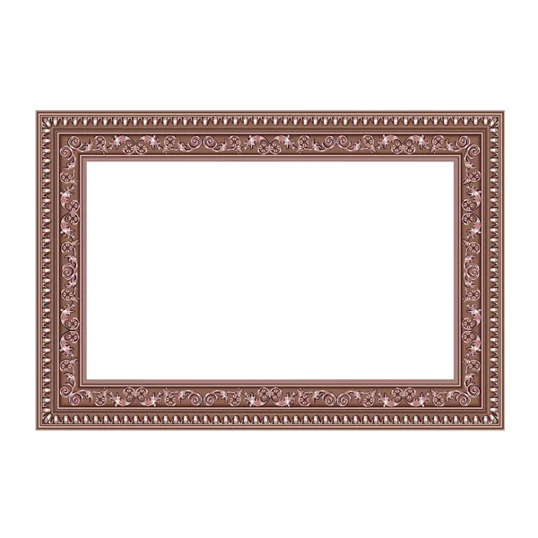 Декоративная рамка бронзового цвета — стоковый вектор