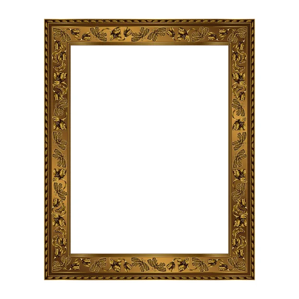 Rectangular frame of golden color — 스톡 벡터