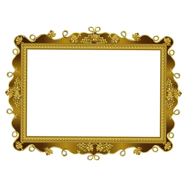 Декоративна рамка квадратного золотистого кольору — стоковий вектор