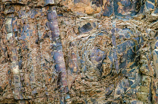Colore Roccia Vicino Forme Naturali Struttura Pietra Sfondo Texture — Foto Stock