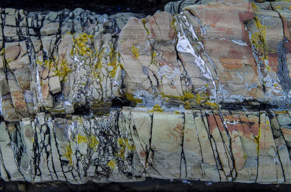 Color Roca Cerca Formas Naturales Estructura Piedra Fondo Textura — Foto de Stock