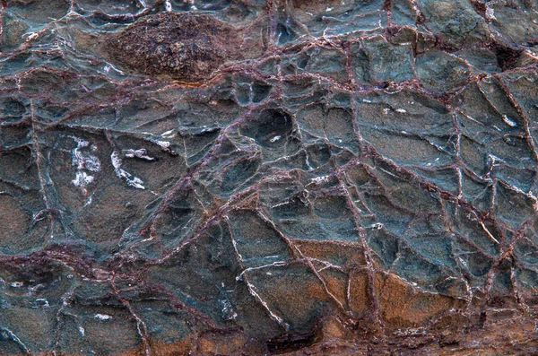 Pedra Colorida Perto Formas Naturais Estrutura Pedra Contexto Textura — Fotografia de Stock