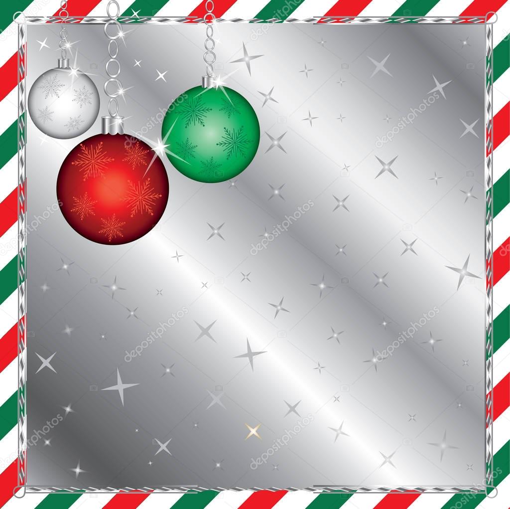 Christmas Red Green Striped Ornaments — Stock Vector © BasheeraDesigns