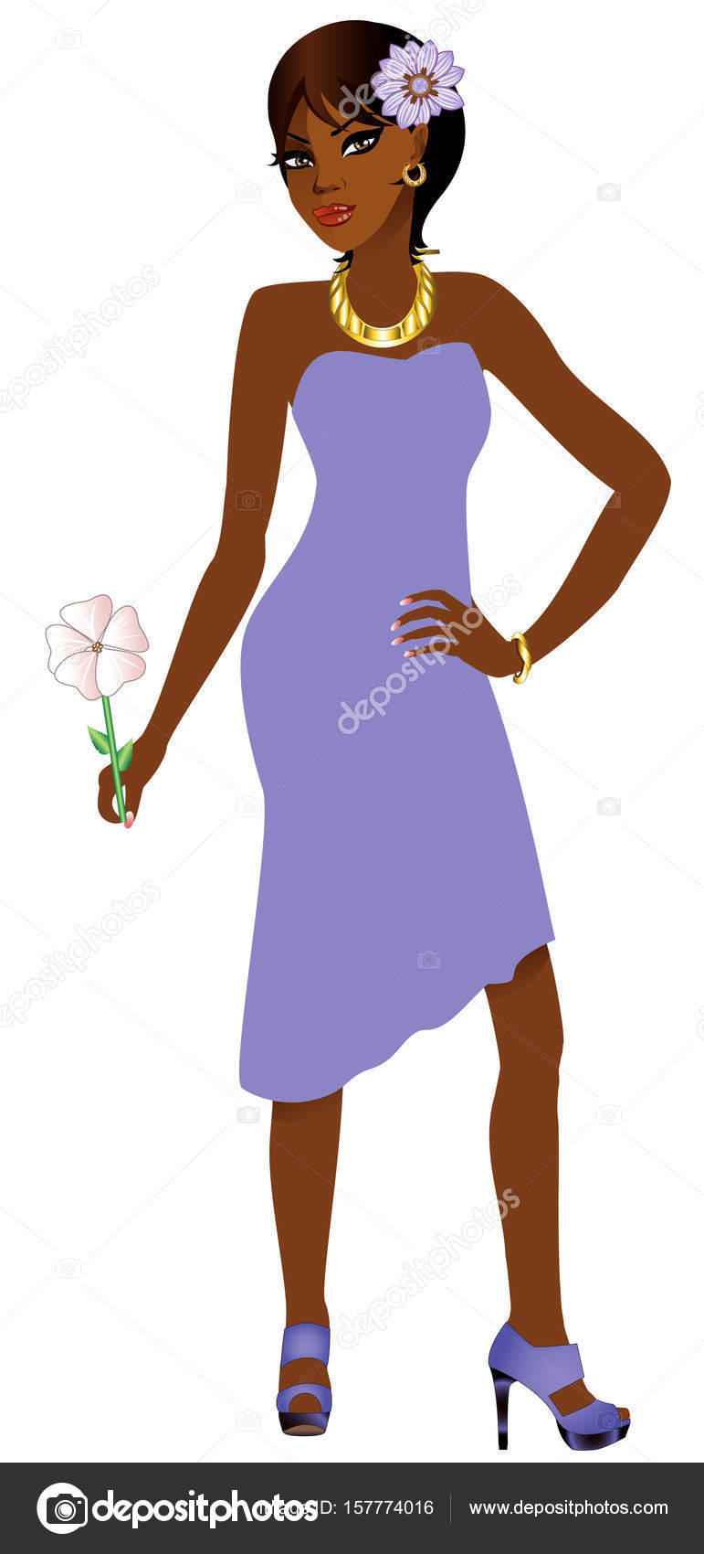 black and lavender dress