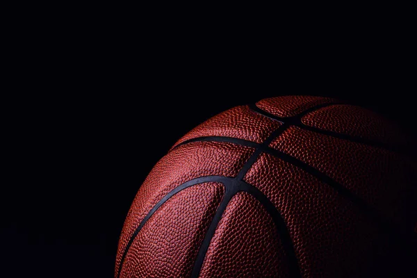 Pelota Baloncesto Sobre Fondo Negro — Foto de Stock